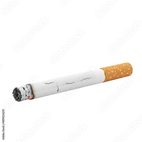 Wallpaper Mural Burning Cigarette With Smoke Isolated On Transparent Background Torontodigital.ca