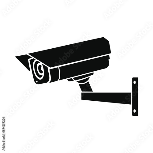 Security camera CCTV surveillance icon isolated on white background