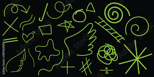 Seamless neon numbers and symbols pattern vector illustration