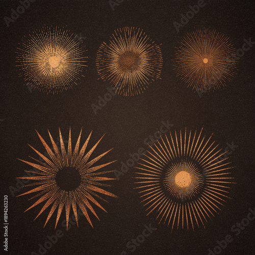 Close up of abstract light designs.