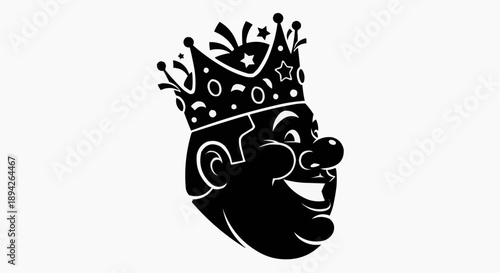 Rei Momo Carnival King Silhouette Illustration