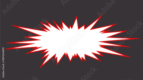 Explosion Effect Illustration on Dark Background from Front View