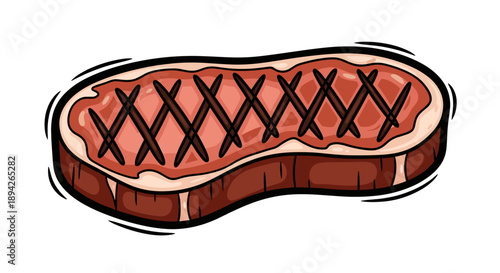 Delicious Grilled Steak with Crosshatch Grill Marks.