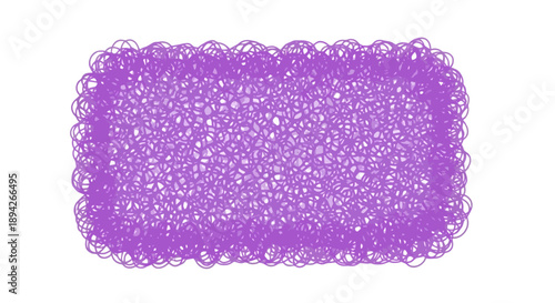 A purple rectangular frame adorned with sparkling floral decorations, viewed from directly above in a clean environment