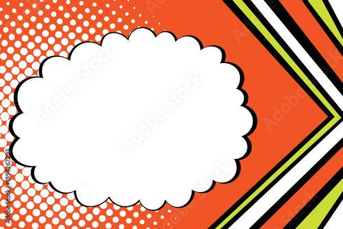 Abstract pop art comic style concept. Colorful polka dots layout retro background. Cartoon modern halftone pattern. Blank design for poster, card, sale banner.