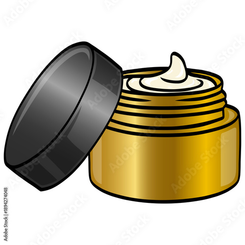 Cosmetic Cream Jar Illustration Vector