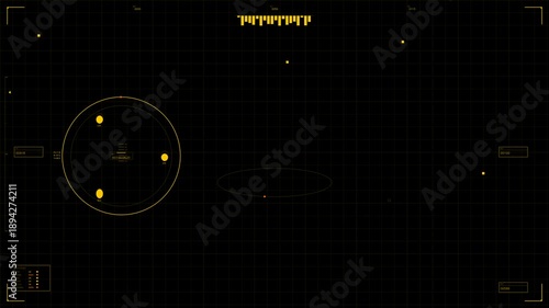 Military heads up display for sci-fi video set in futuristic battlefield during night time operations