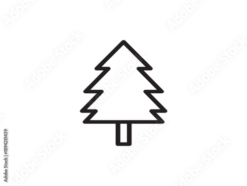 Minimalist pine tree icon