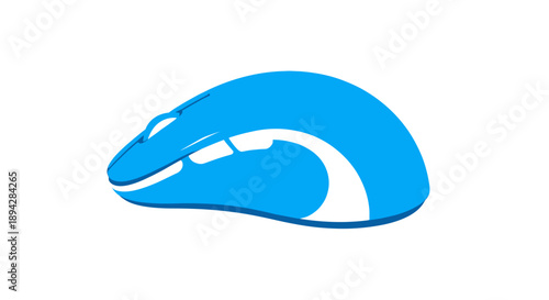 Silhouette of an otter isolated on a white background viewed from the side