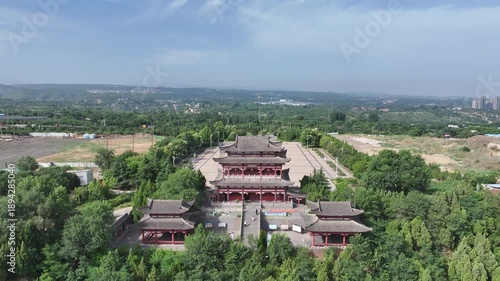 Wallpaper Mural Sanmenxia Nanshan Plaza - Traditional Chinese Architecture Aerial View Torontodigital.ca
