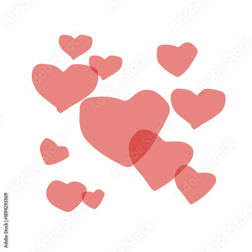 2月の園だよりに使いやすい シンプル手描きイラストカットシリーズ｜ハートのあしらい
February Nursery Illustration Series – Heart Decoration