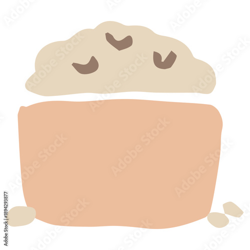 2月の園だよりに使いやすい シンプル手描きイラストカットシリーズ｜豆まき用の豆
February Nursery Illustration Series – Beans for Setsubun