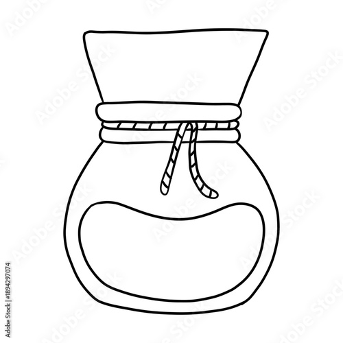 Simplified minimalist coffee maker illustration, capturing a modern and elegant design.