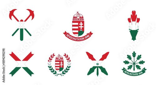 Hungarian Revolution 1848 symbols and coat of arms Hungarian symbols national emblems