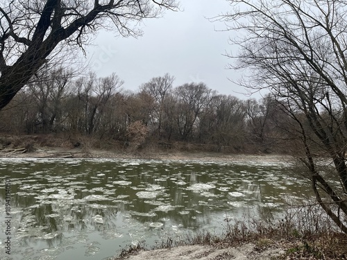 Photography Cold Winter Landscape Along the Morava River at Devin, Bratislava Countryside, S