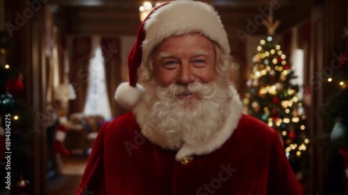 Wallpaper Mural Christmas Santa Claus in Warm Holiday Interior Torontodigital.ca