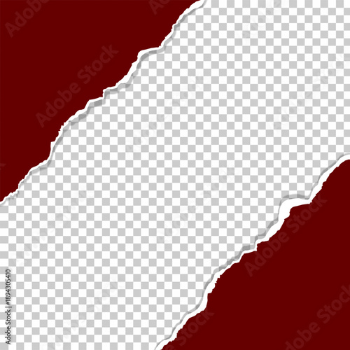 torn paper edges, Background seamless horizontally texture, vector isolated in space for advertising, banner of web page, border and header, print concept of illustration