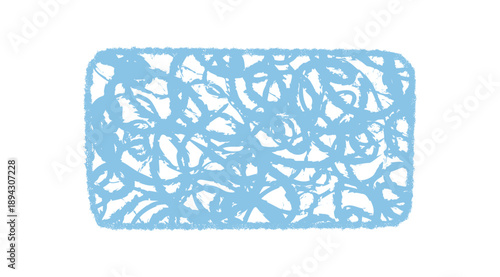 Curly fluid chalk scribble rectangle border forms a unique quote frame template. Chalk background with hand sketch and graphic curl effect. Modern creative layout for text or message highlight.