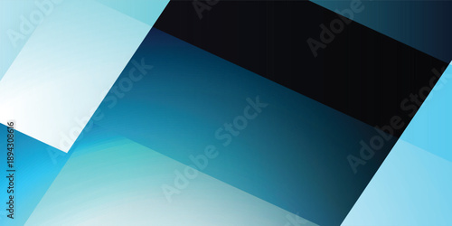 Abstract Geometric Background – Layered Translucent Rectangles and Parallelograms in Blue, White, and Black. A dynamic abstract design composed of overlapping translucent rectangles and parallelograms