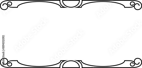 vector vintage frames black on a white background