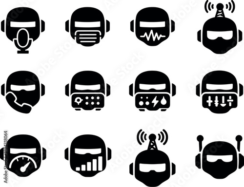 Minimalist 3D illustration in black and white with red accents. Clean, structured composition representing offline event