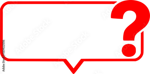 Speech bubble frame with question mark, asking and admiration signs, query FAQ
