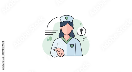 Medical professional in uniform offering assistance and support