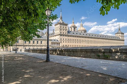 View of the Royal Site of San Lorenzo de El Escorial, Spain