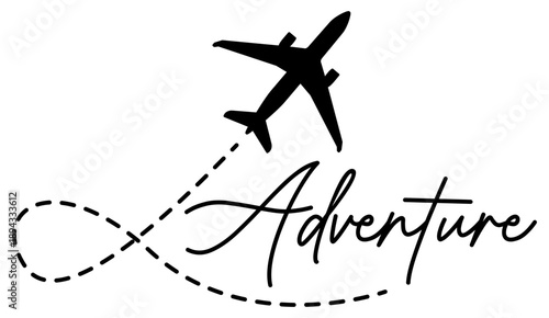 Adventure Flight Design | Traveling Airplane | Vector Art