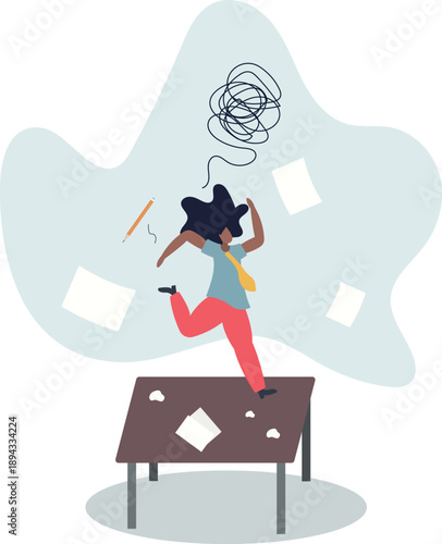 Stressed or anxiety from overload work, fatigue, burnout or exhausted from business problem, no idea concept.life and employment of people.