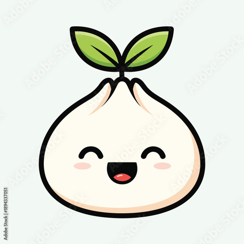 Cute Cartoon Dumpling Character