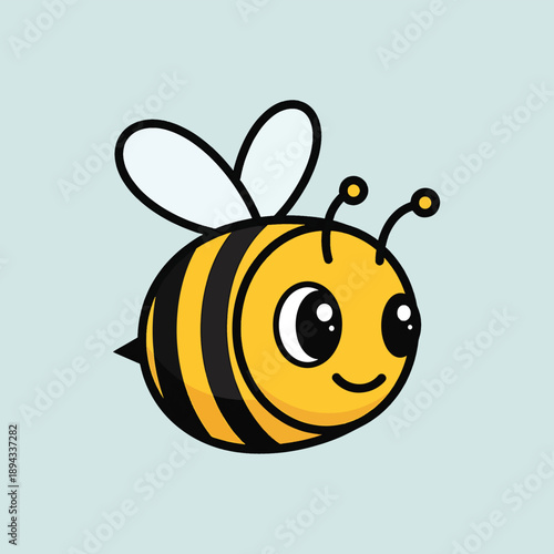 Happy Cartoon Bee Character