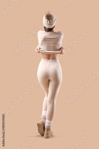 Young woman in thermal unde...