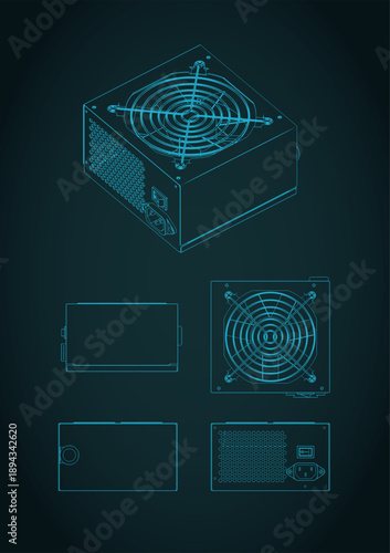Computer power supply blueprints