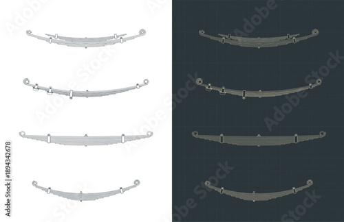 Leaf springs drawings