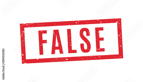 red line outline grunge rectangular stamp with false text for error marking and status verification