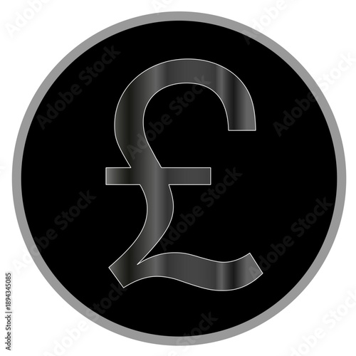 Jeton LIVRE STERLING noir et argenté	