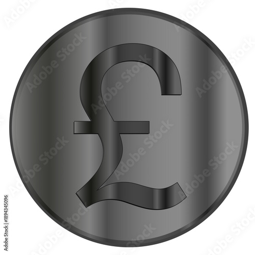 Pièce de monnaie LIVRE STERLING argentée	
