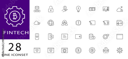 Ultimate FinTech Icon Set – 30 Premium Financial & Banking Vector Icons for Modern Digital Finance