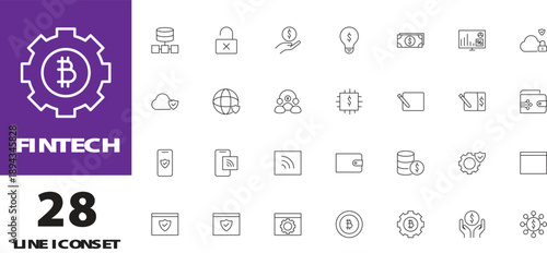 Ultimate FinTech Icon Set – 30 Premium Financial & Banking Vector Icons for Modern Digital Finance