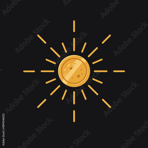 Golden Coin with Dollar Sign Emblem.