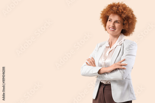 Portrait of redhead busines...