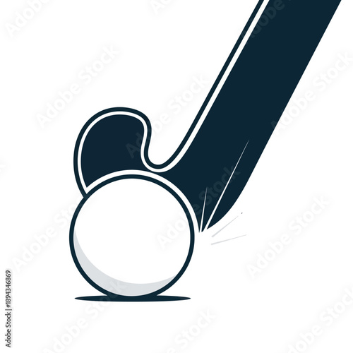 Hockey Stick Hitting Puck