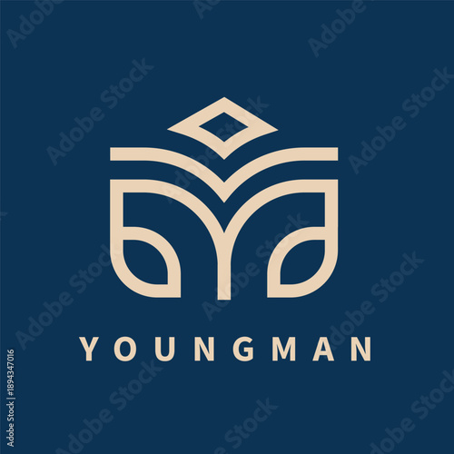 YM letter vector logo, suitable for business identity or brand of law firm, lawyer, or any party related to law enforcement, 