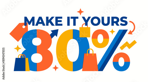 Shopping Discounts and Offers, Digital Graphic, Online Environment, Eye-Catching Design