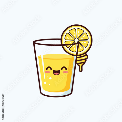 Happy Lemonade Glass