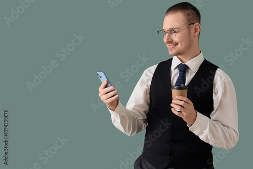 Handsome businessman in eye...