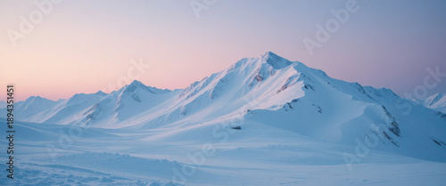 Breathtaking sunrise over snow-capped mountains arctic region landscape photography serene environment wide viewpoint