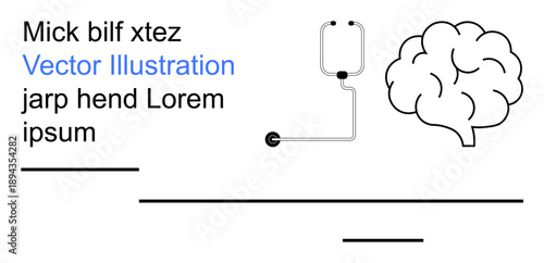 Healthcare, neuroscience, mental health, medical research, treatment, patient care. Brain connected to an IV drip. Healthcare and neuroscience as central visual and conceptual ideas