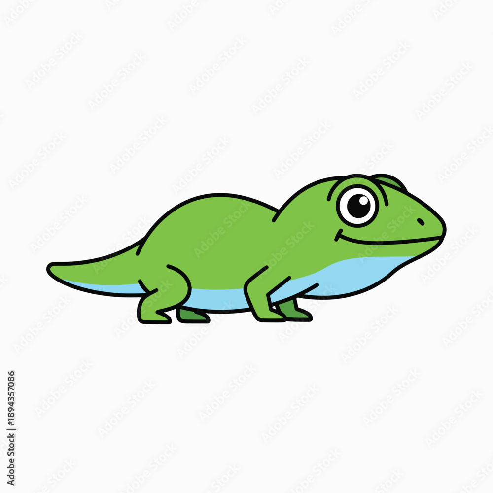 Fototapeta premium Cute Cartoon Frog